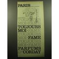 1958 Corday Perfume Advertisement - Paris whispers romantically