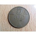 Norway 1940 5 Ore Coin