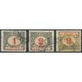 Postage Due: 3 Values - Bosnia Herzegovina 1904...