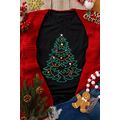 Black Rhinestone Christmas Tree Round Neck Grap...