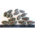 BEADS #ILM013a lot of 15 large ornate Indian la...