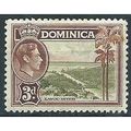 Dominica 1942 SG104 3d Olive-Green & Brown Moun...