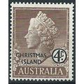 Christmas Island 1958 SG2 4c Brown Mounted Mint...
