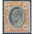 Transvaal 1905 SG266 6d Black & Orange Mounted ...
