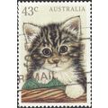 AUSTRALIA, CATS, Domestic Cat , light green 199...