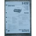 Sony D-421SP Original Service manual