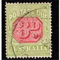 Australia Sg D115 3d postage due carmine green type B fine used (G257)