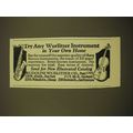1924 Wurlitzer Instruments Ad - Try any Wurlitz...