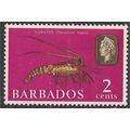 Barbados 1965 QE2 2ct Lobster MM SG 323 ( L865 )