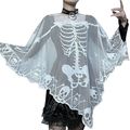 Womens Girls Cape Shawl Breathable Skeleton Pon...