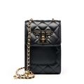 Genuine Leather Women Handbag Retro Tote Bag Black