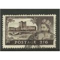 GB 1955 - 58 QE2 H/V 2/6d Brown Castle Wmk 165....