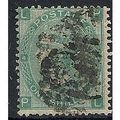 1865 SG101 1/- Green Plate 4 Wmk Emblems Good+ ...