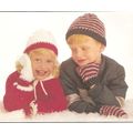 Knit Child's Pattern Toboggan Sets
