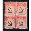 J88 1/2c Postage Due Fine MNH Blk/4 O7052