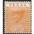 Perak 1895 SG63 2c Orange Mounted Mint .