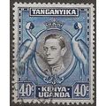 KUT 1952 SG142 40c Black & Blue Fine Used .