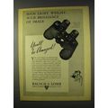 1947 Bausch & Lomb Binocular Ad - You'll Be Amazed