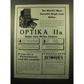 1959 Optika IIa Camera Ad - The Most Versatile