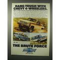 1980 Chevy Trucks Ad - Stepside Sport, LUV 4WD, Blazer