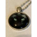 Black Cat Pendant on Silver Plate Chain- NEW- 5...