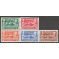 Barbados 1929 Tercentenary Set SG257-261 Mounte...