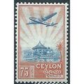 Ceylon 1950 SG417 75c Ultramarine & Orange Moun...