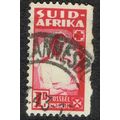 South Africa 1942 War Effort 1d Carmine SG98 FU