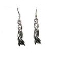 Sterling Silver twisted Dolphin Dangle earrings