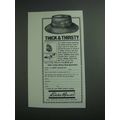 1984 Eddie Bauer Toweling Hat Ad - Thick & Thirsty