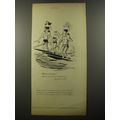1954 United Aircraft Corporation Ad - cartoon by Barney Tobey - Water Skiing