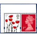 2015 Poppies on Barbed Wire Stems - SG3717 & Machin - SG U3156 MNH ex DY26 (TL)