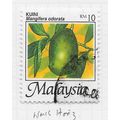 MALAYSIA 2002 KUINI FRUITS RM10 USED WATERMARK ...