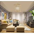 4-Light Golden Lantern Chandelier,