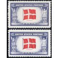 920a, MNH 5¢ Reverse Printing of Flag Colors Er...