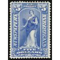PR109, Mint VF HR Sound $5 Newspaper Stamp Crow...