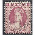 Bahamas 1863 SG27 4d Dull Rose Fine Used ..