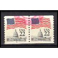 Used 2115a 22c U.S. Flag Very Fine CNP Left 8 P...