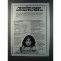 1981 Save the Children Ad - Fill Out this Coupon