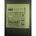 1949 Valliant Vermouth Ad - cartoon by Sam Cobe...