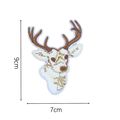 Reindeer Iron On Patch Badge Motif 9cm x 7cm An...