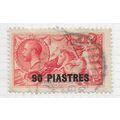 LEVANT 1921 KG5 5/- SEAHORSE SURCHARGED 90 PIAS...