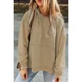 Parchment Quilted Patchwork Exposed Seam Hoodie