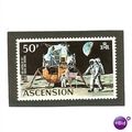 Ascension QEII 1971 50p Apollo 11 Crew Moon Unm...