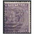 1869 SG109 6d Mauve Plate 8 Good Used Check Let...