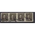 1949 canada george v1 2c f/u coil strip sg415a