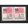 Used 2115 22c U.S. Flag Very Fine CNP Left 10 P...