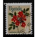 UGANDA 1969 FLOWES 50c SPATHODEA NICOTICA FINE ...