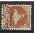 INDIA 1957 MAP OF INDIA 2np LIGHT BROWN SG 376 ...