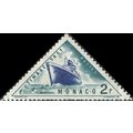 MONACO, Steamship United States, postage due, blue 1953, 2F